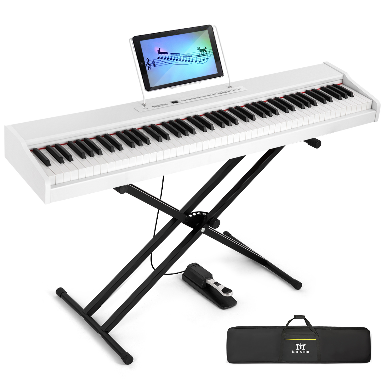 Digital Piano 88 Key Weighted - MUSTAR Pianoforte Digitale Portatile a 88