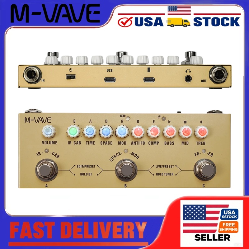Groovebox Drum Machine - Processore per chitarra acustica portatile M-VAVE