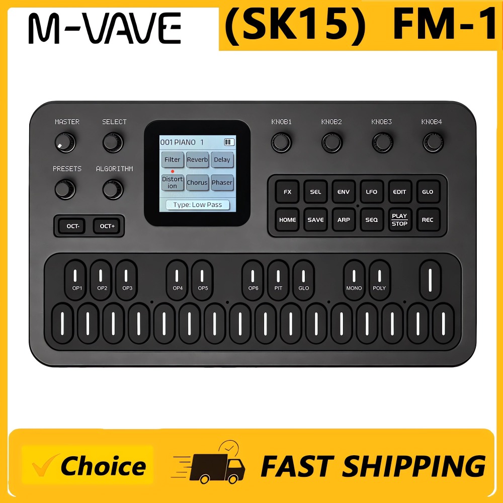 Sintetizzatore M-VAVE（SK15）FM- - Groovebox Drum Machine recensione e prezzo