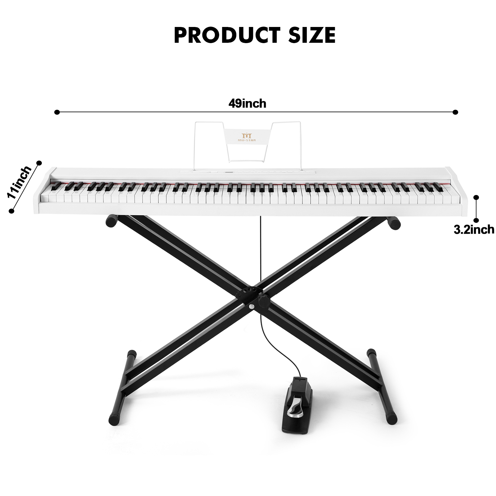 MUSTAR Pianoforte Digitale Por - Digital Piano 88 Key Weighted recensione e prezzo