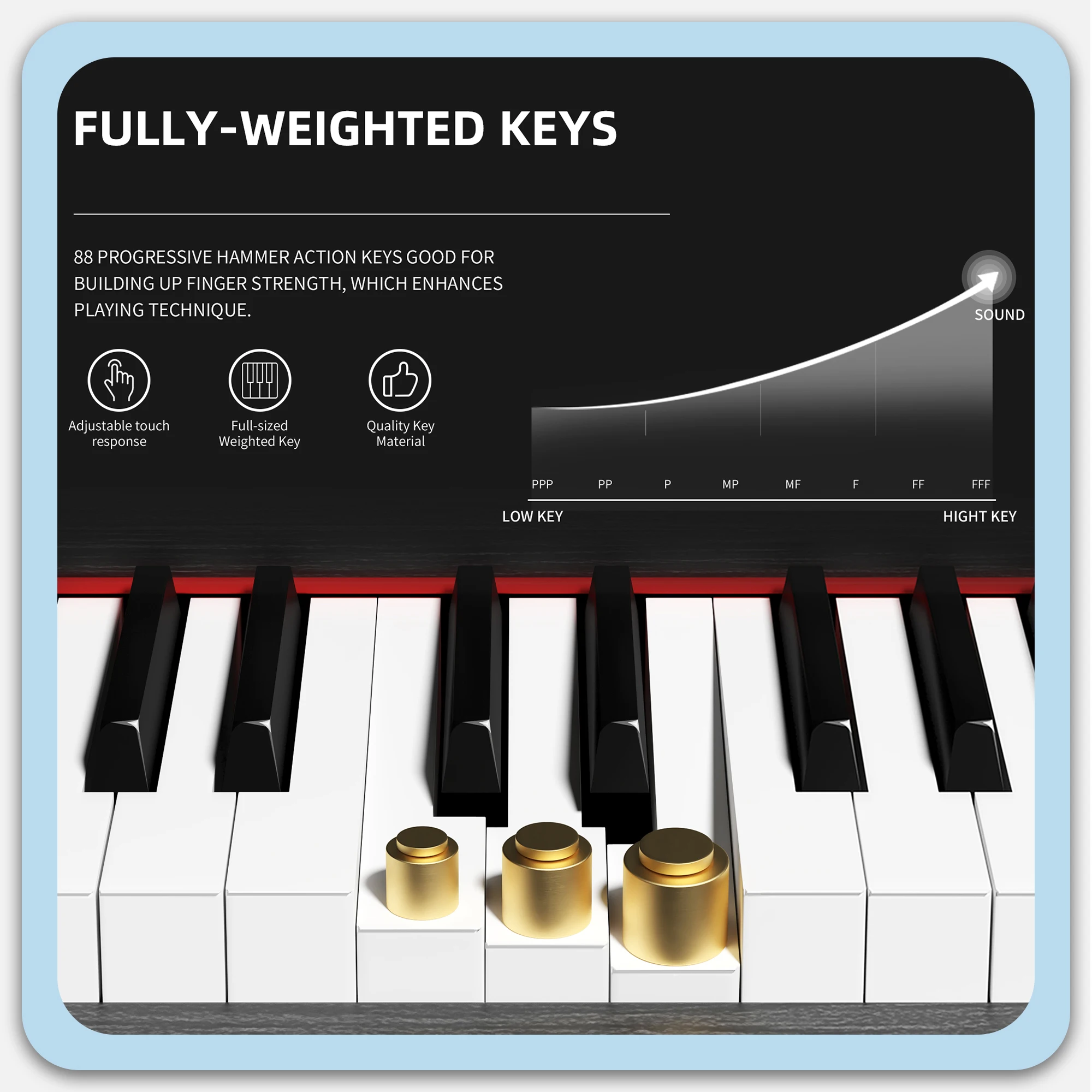 Tastiera a martello ponderata  - Digital Piano 88 Key Weighted recensione e prezzo