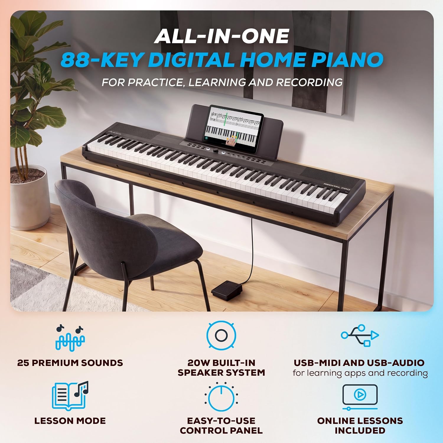 Pianoforte digitale a 88 tasti - Digital Piano 88 Key Weighted recensione e prezzo