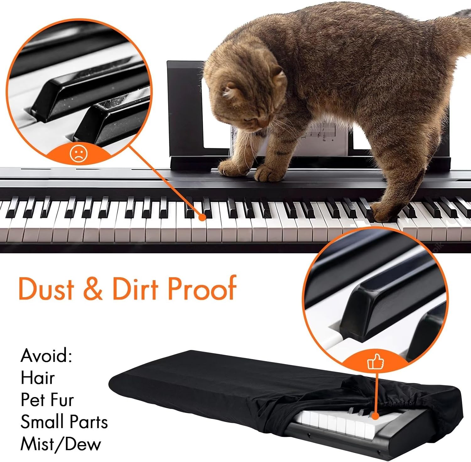 Copertura antipolvere per tast - Digital Piano 88 Key Weighted recensione e prezzo